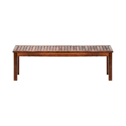 150cm Garden Bench Outdoor Wood Patio Furniture Dining Chair Slatted Seat