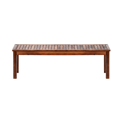 150cm Garden Bench Outdoor Wood Patio Furniture Dining Chair Slatted Seat