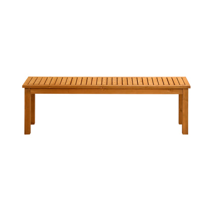 150cm Garden Bench Outdoor Wood Patio Dining Chair Slatted Seat 3 Seater