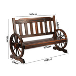 Garden Bench Wagon Chairs Wheel Chair Backyard Lounge