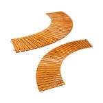 2PC Garden Wooden Pathway 8ft Roll-Out Curved