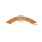 2PC Garden Wooden Pathway 8ft Roll-Out Curved
