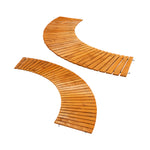 2PC Garden Wooden Pathway 8ft Roll-Out Curved