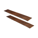 2PC Garden Wooden Pathway 8ft Roll-Out Straight Walkway