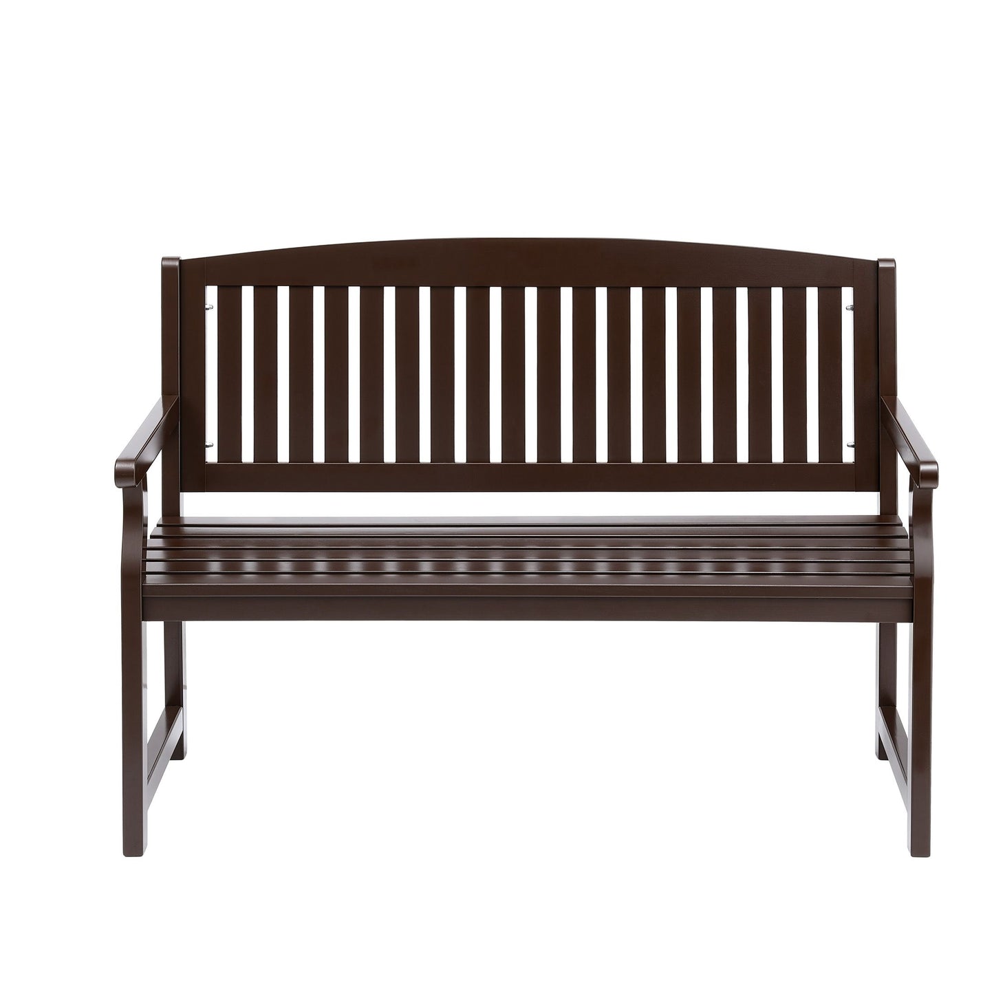 Outdoor Garden Bench Wooden 2 Seater Lounge Chair Patio Furniture Brown
