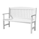 Elegant White Wooden Garden Bench