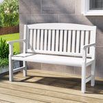 Elegant White Wooden Garden Bench