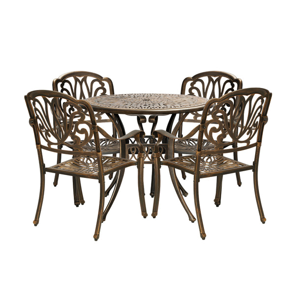  Outdoor Furniture 5 Piece Dining Set Chairs Table Bistro Set Patio Garden