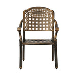 Outdoor Furniture Dining Chairs Cast Aluminium Garden Patio Chairs x2