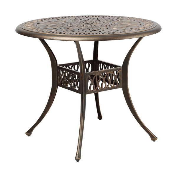  Garden Table Bronze Cast Aluminium Outdoor Patio Dining Side Table 75cm