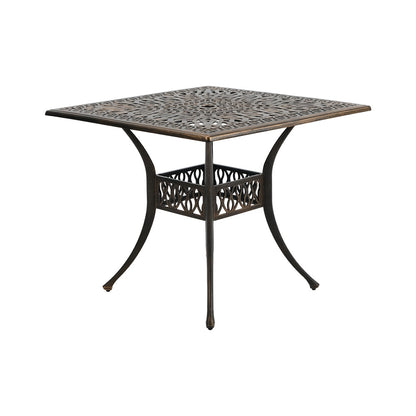 Outdoor Table Cast Aluminium Bronze 90x90x75cm
