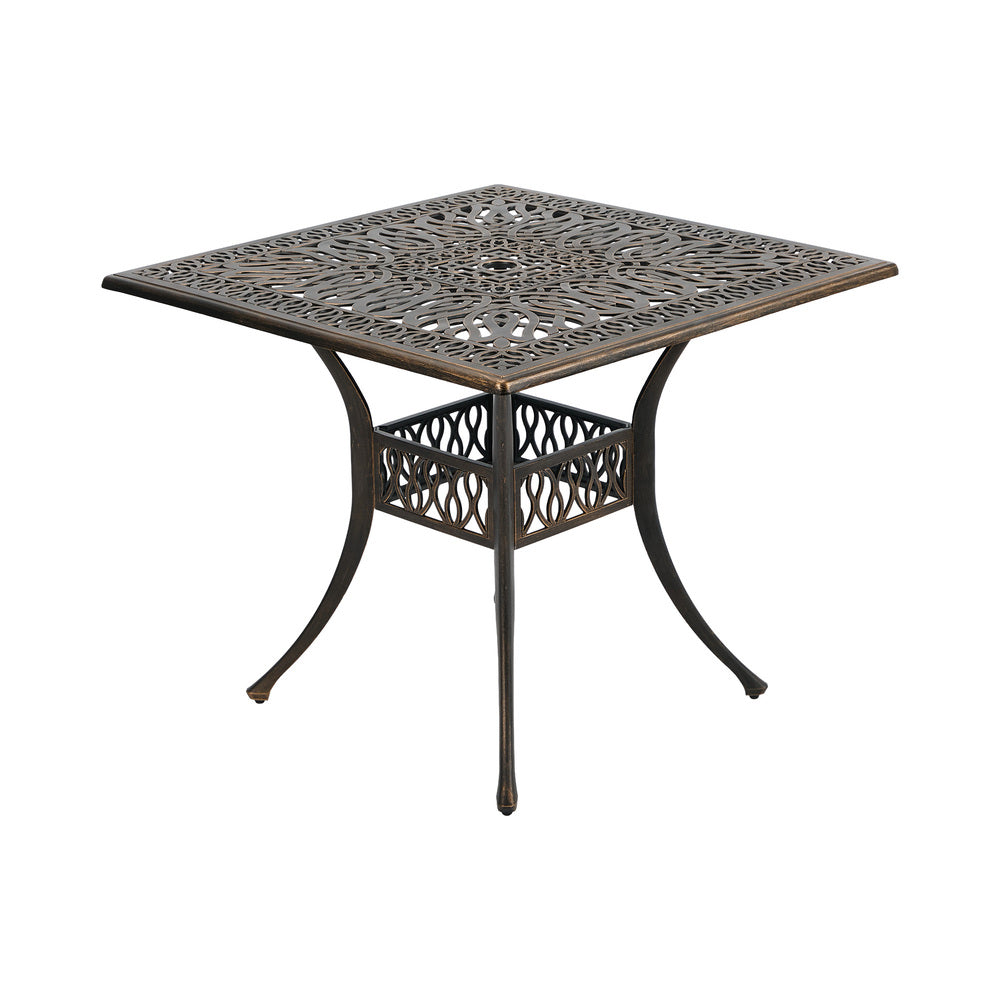 Outdoor Table Cast Aluminium Bronze 90x90x75cm
