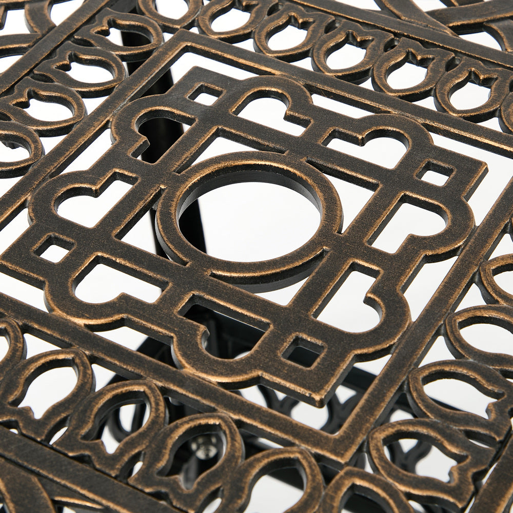 Outdoor Table Cast Aluminium Bronze 90x90x75cm