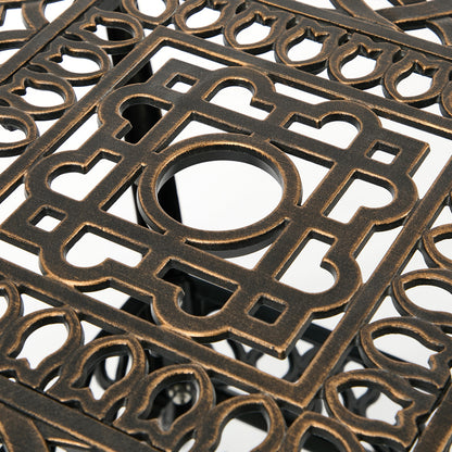 Outdoor Table Cast Aluminium Bronze 90x90x75cm