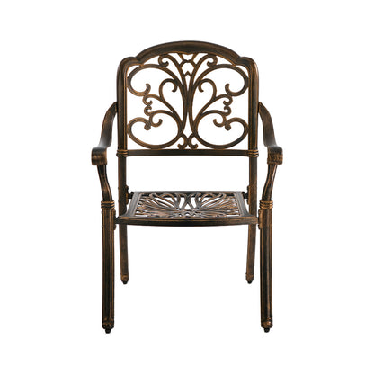 Outdoor Patio Chairs Cast Aluminium 58x56x92cm