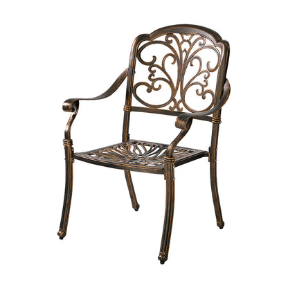 Outdoor Patio Chairs Cast Aluminium 58x56x92cm