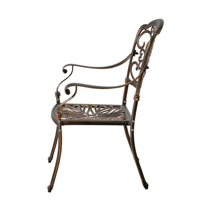 Outdoor Patio Chairs Cast Aluminium 58x56x92cm