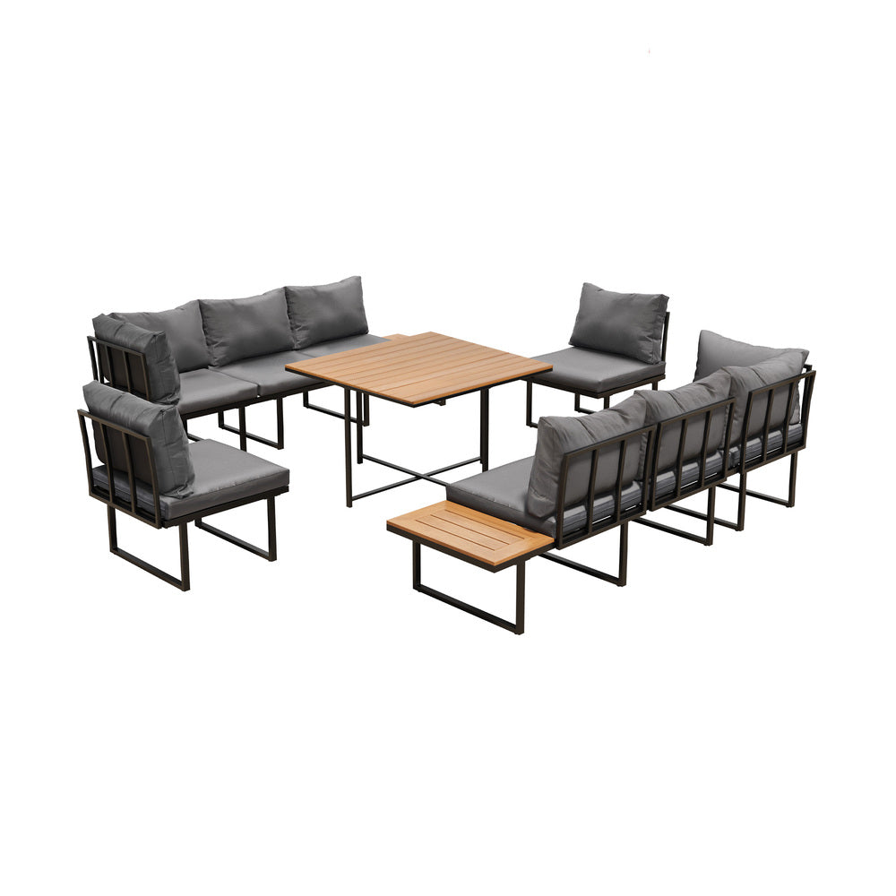 6 Seater Outdoor Dining Sofa Lounge Patio Garden Setting