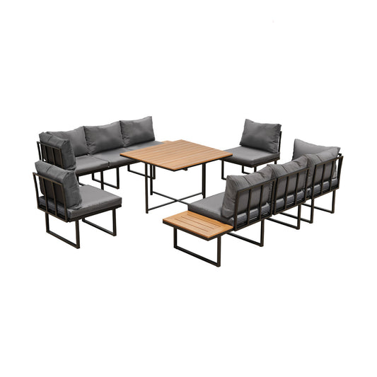 6 Seater Outdoor Dining Sofa Lounge Patio Garden Setting