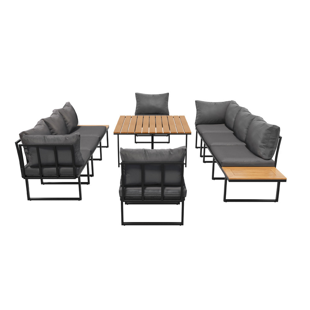 6 Seater Outdoor Dining Sofa Lounge Patio Garden Setting