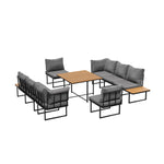 6 Seater Outdoor Dining Sofa Lounge Patio Garden Setting