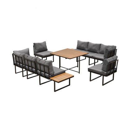 6 Seater Outdoor Dining Sofa Lounge Patio Garden Setting