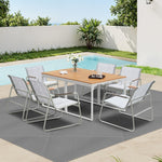 6-Seater Outdoor Dining Set with Patio Table and Chairs Furniture