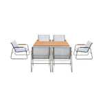 6-Seater Outdoor Dining Set with Patio Table and Chairs Furniture