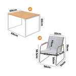 6-Seater Outdoor Dining Set with Patio Table and Chairs Furniture