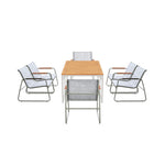 6-Seater Outdoor Dining Set with Patio Table and Chairs Furniture