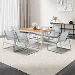 6-Seater Outdoor Dining Set with Patio Table and Chairs Furniture