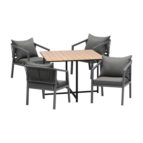  4 Seater Outdoor Dining Set Garden Table Chairs Setting