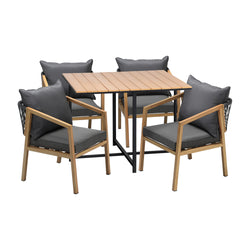 5PCS Outdoor Patio Set Table&Armchair Dining Set