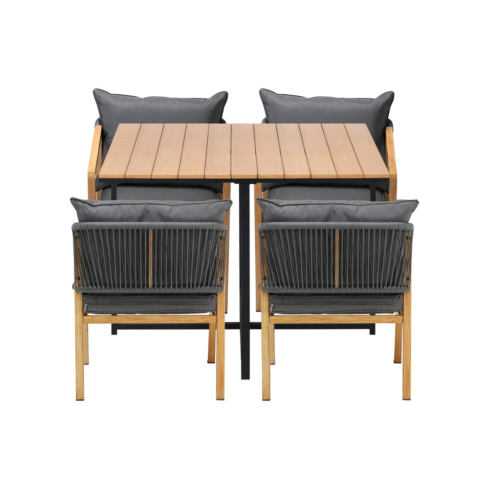 5PCS Outdoor Patio Set Table&Armchair Dining Set