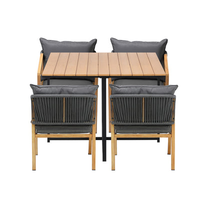 5PCS Outdoor Patio Set Table&Armchair Dining Set