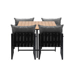 5PCS Outdoor Dining Set Garden Table Chairs with Cushions