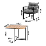 5PCS Outdoor Dining Set Garden Table Chairs with Cushions