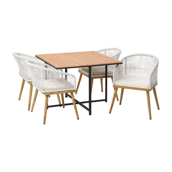  Outdoor Dining Set Table&Chairs 5 Pieces