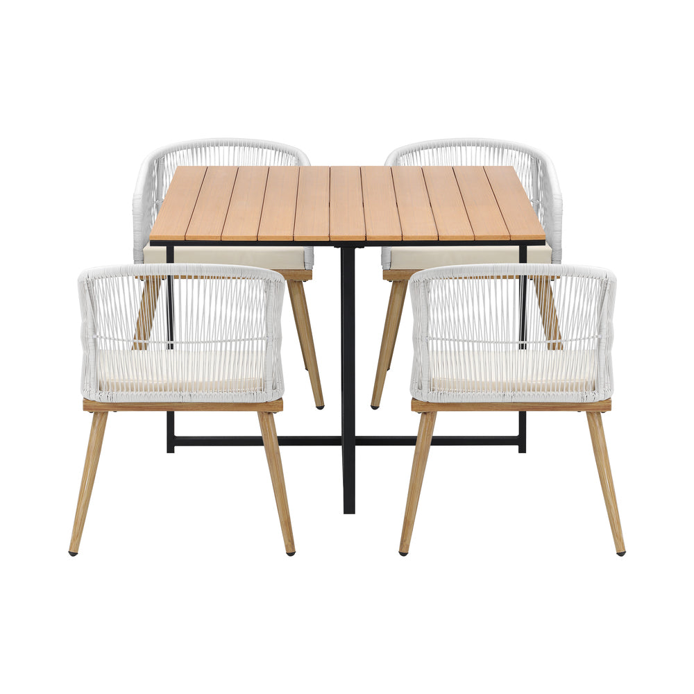 Outdoor Dining Set Table&Chairs 5 Pieces