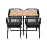 5PCS Outdoor Patio Set Table&Lounge Chairs