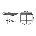 Outdoor Dining Table Black Wood-Plastic