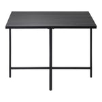 Outdoor Dining Table Black Wood-Plastic