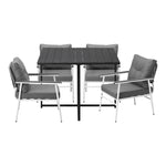 5 Pcs Outdoor Dining Set Garden Table and Chairs