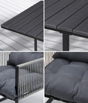 5PCS Outdoor Dining Set Garden Table Sofa Chairs with Cushions