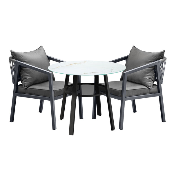  3PCS/5PCS Outdoor Dining Set Table Lounge Chair