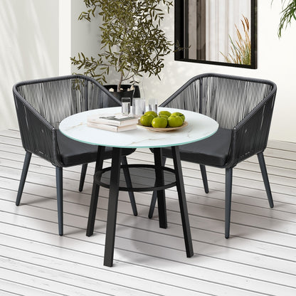 3PCS/5PCS Outdoor Dining Set Marble-style Table
