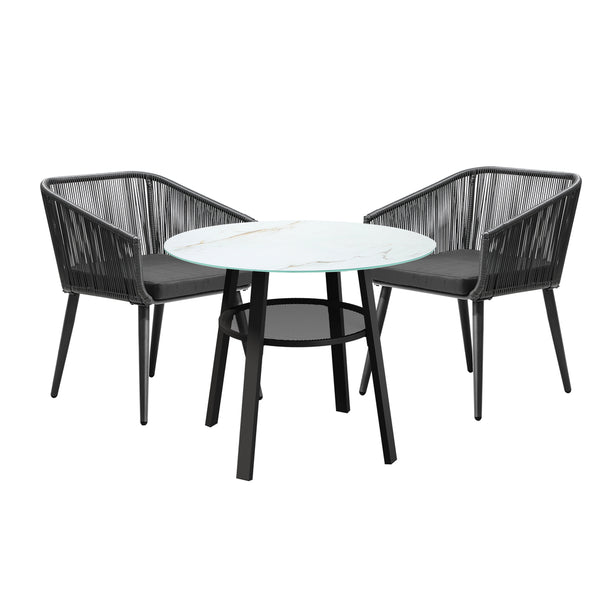  3PCS/5PCS Outdoor Dining Set Marble-style Table