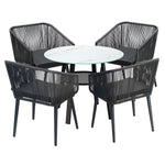 3PCS/5PCS Outdoor Dining Set Marble-style Table