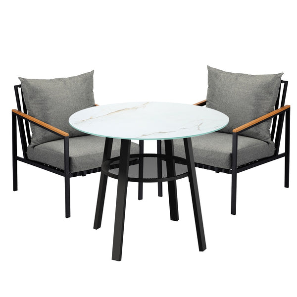  Outdoor Dining Setting Table Sofa Chairs 3PCS/5PCS