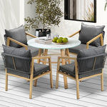 3PCS/5PCS Outdoor Dining Set Table Lounge Chair